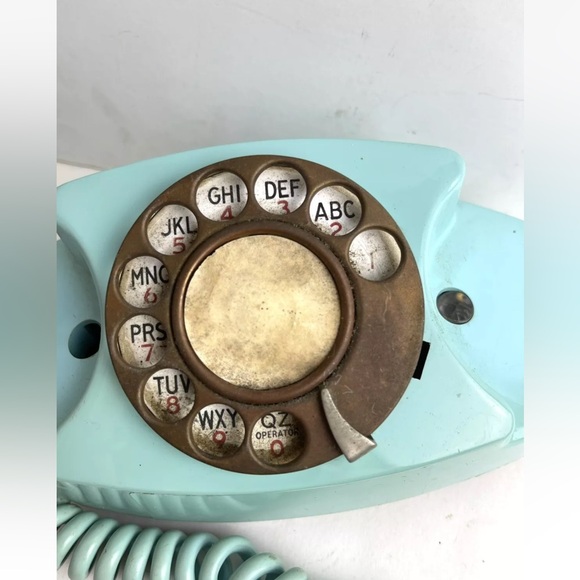 Vtg Rotary Dial Telephone Desk Phone Stromberg Carlson TEAL Princess Color READ - Picture 8 of 11